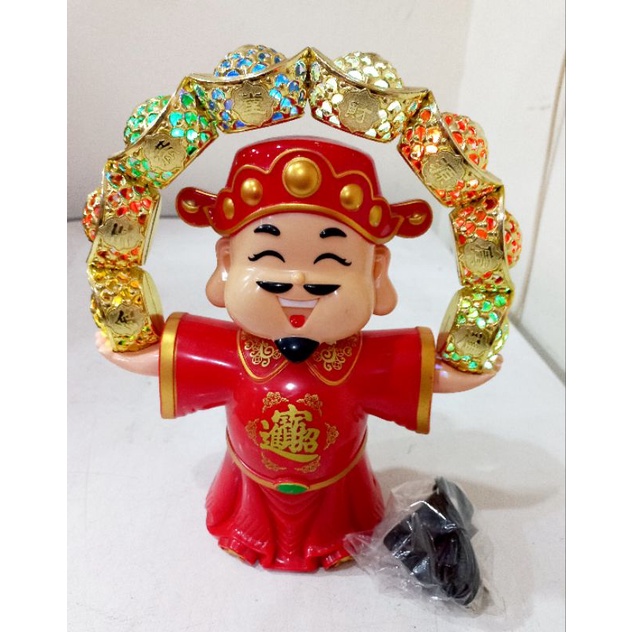 Pajangan Caishen Ye Imlek / Figurine Dewa Rezeki Caishen / Patung Imlek Dewa Uang