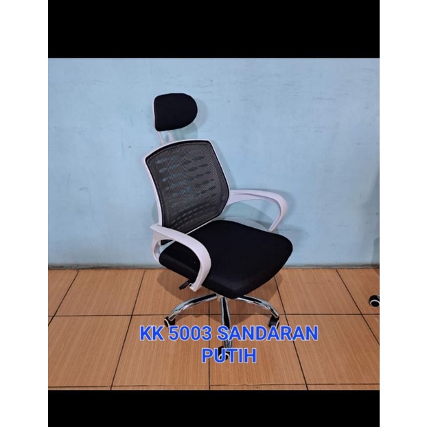 KURSI KANTOR KURSI KERJA HEADREST ERGONOMIS PUTIH