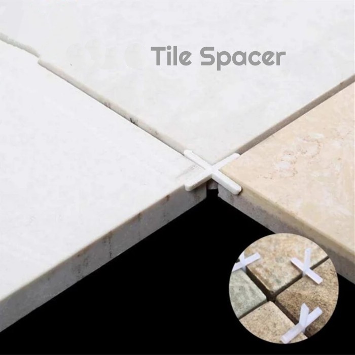 Tile Spacer 1mm 250pcs BISON A72310 / Pengatur Perata Jarak Keramik 1 mm - Leveling Spacer Keramik Granite BISON