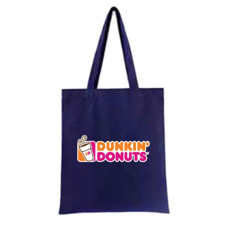 TOTE BAG KANVAS RESLETING/TOTEBAG /TOTEBAG WANITA /TOTEBAG PAKAI RESLETING DUNKIN DONUT MURAH