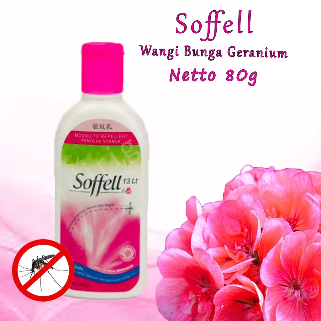 Lotion anti nyamuk * Soffell * Jeruk * Bunga Geranium * 80ml