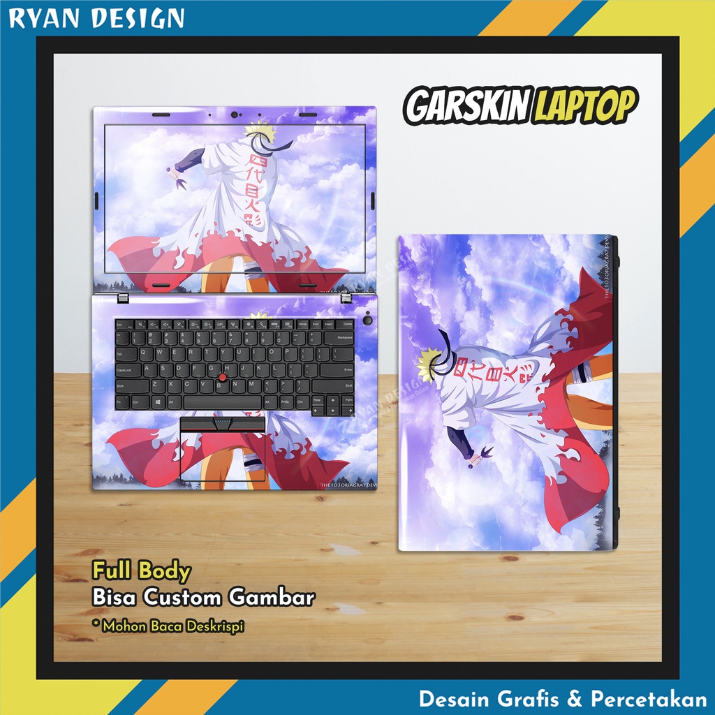 Jual Garskin Laptop Full Body Ujumaki Naruto Part 1 Stiker Laptop Anime
