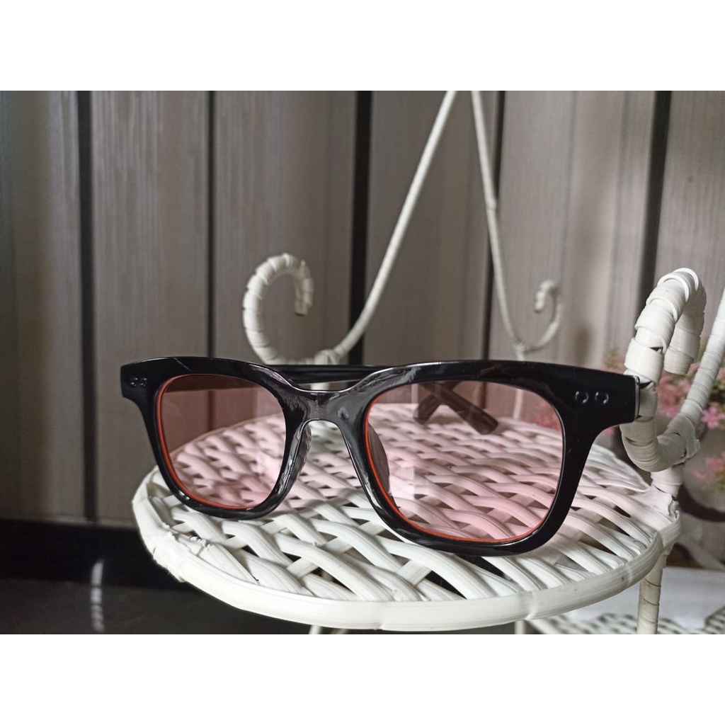 Kacamata Hitam Wanita Pria Lensa Sunglasses Korean Fashion Small Candy Color Import-Pink
