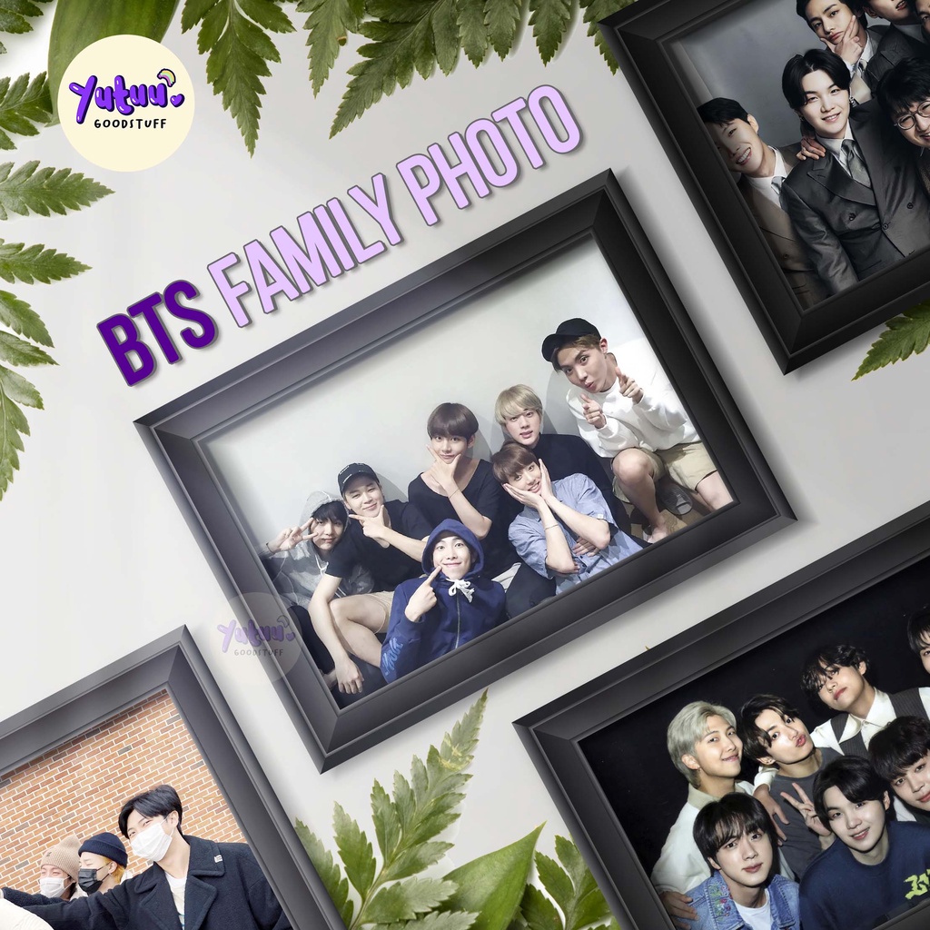 BTS Family Photo / Bangtan ot7 photo (SUDAH TERMASUK FRAME) FREE STICKER