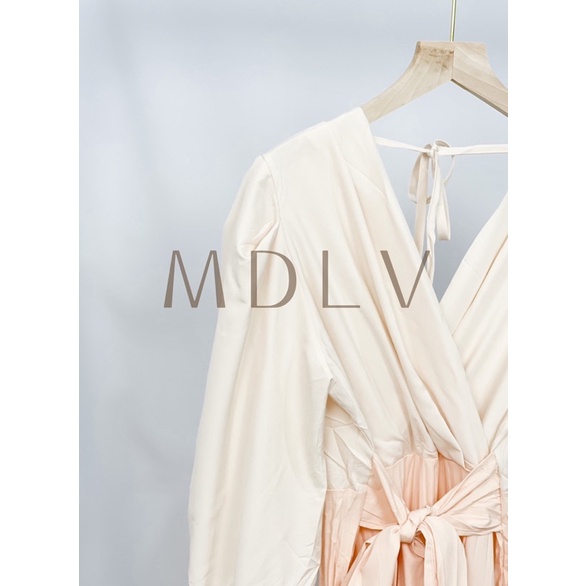 MDLV ~ 58500# Shelomita Asymmetrical Wrap Dress Premium Import