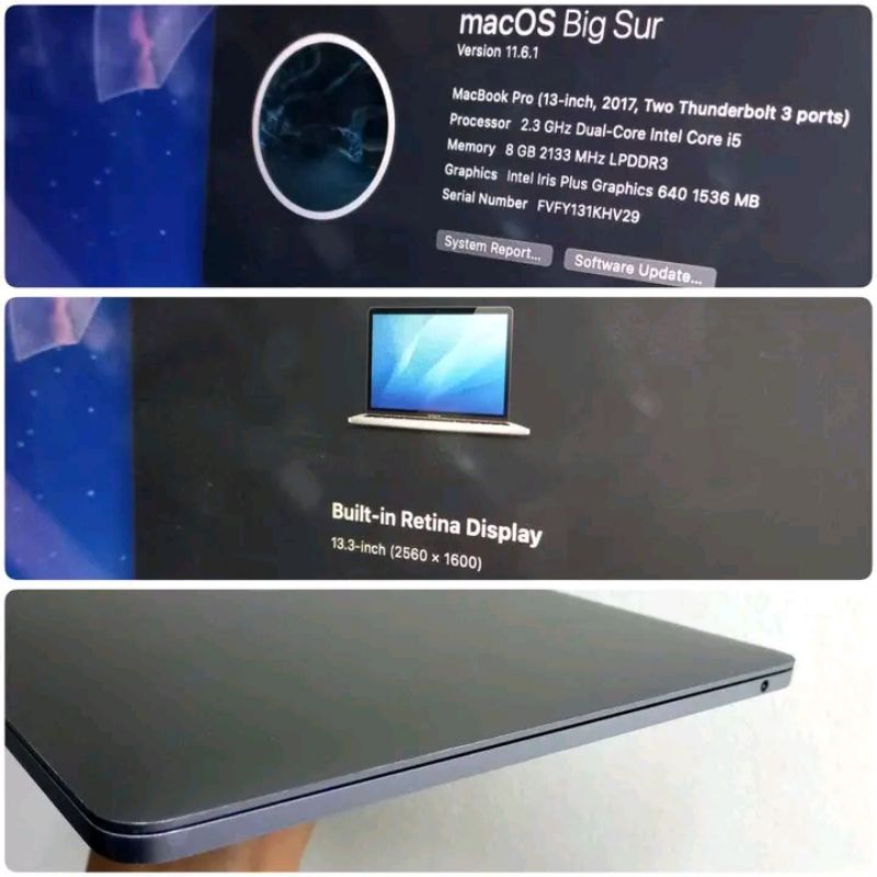 MacBook Pro Retina 2017 Core i5 Dual Core Intel Iris Plus SSD