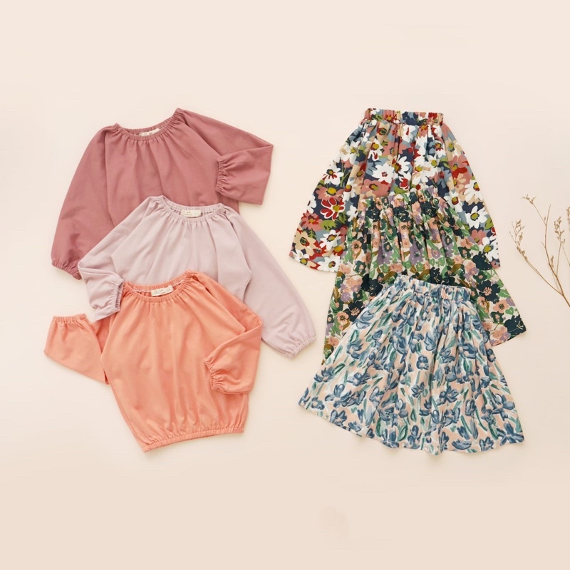 Amera Long Skirt Set Kids Embassy / Setelan Rok Anak 1-7thn