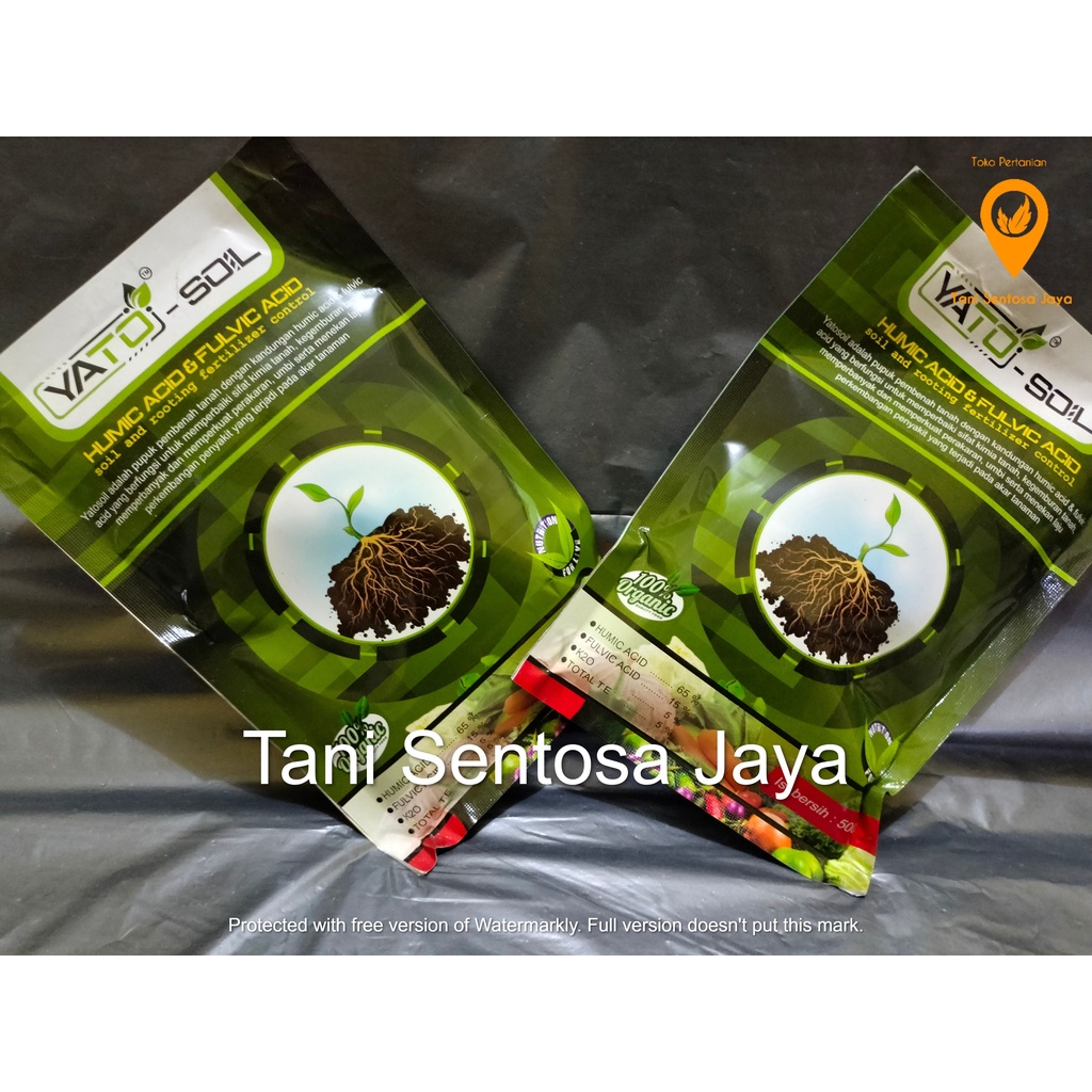 Pupuk Humad Yato-Soil Humat Powder 500 Gr // Asam Humat Pembenah tanah alami berbentuk serbuk