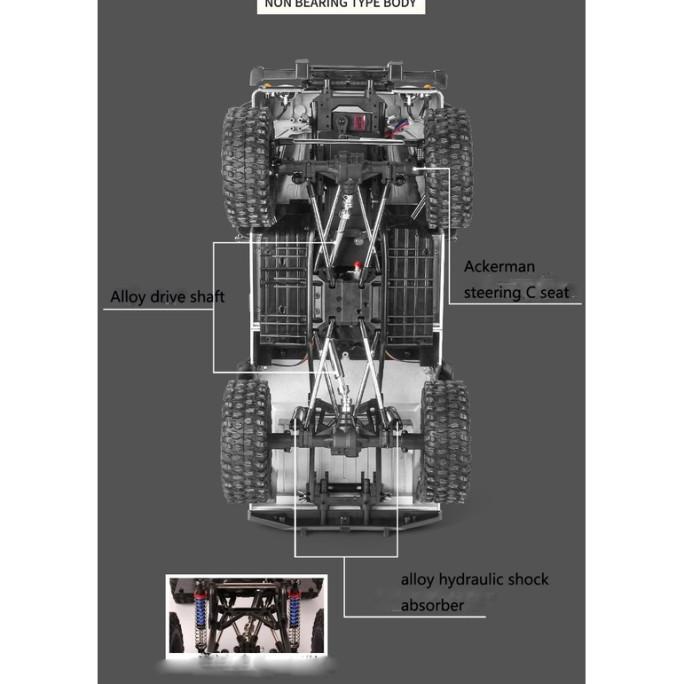 Rc Car Mn999 Mn-999 Mobil Adventure Landrover Defender 1/10 Full Propo