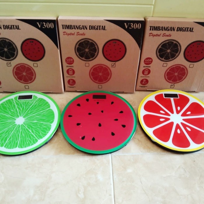 Timbangan Digital Scale/ Timbangan Badan Digital Motif Buah Gse