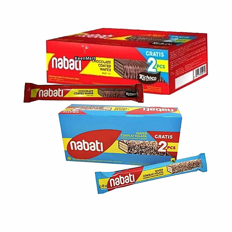 

Nabati Wafer Coated Richoco/Coklat Kelapa 18gr x 12pc