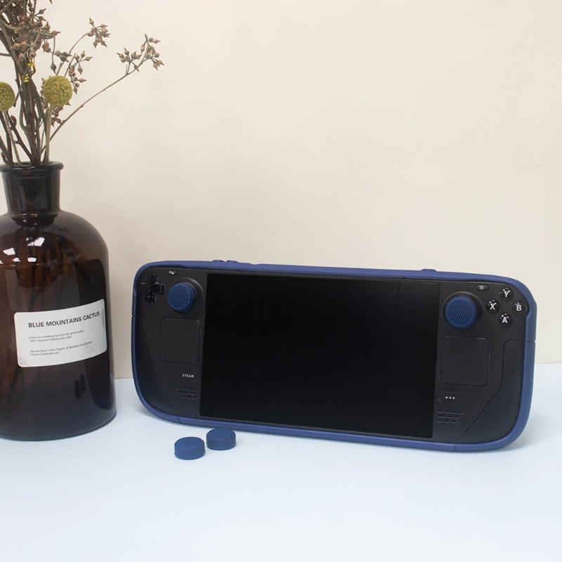 Zzz Untuk Steam Deck Silicone Cover Dengan Holder Penyangga Joystick Caps Gamepad Housing