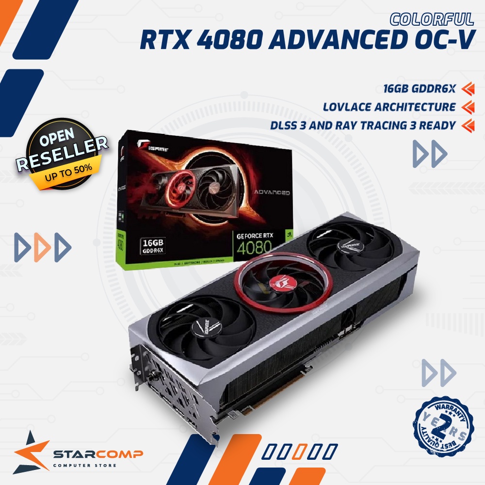 COLORFUL iGame RTX 4080 Advanced OC-V VGA RTX4080 16GB GDD6RX