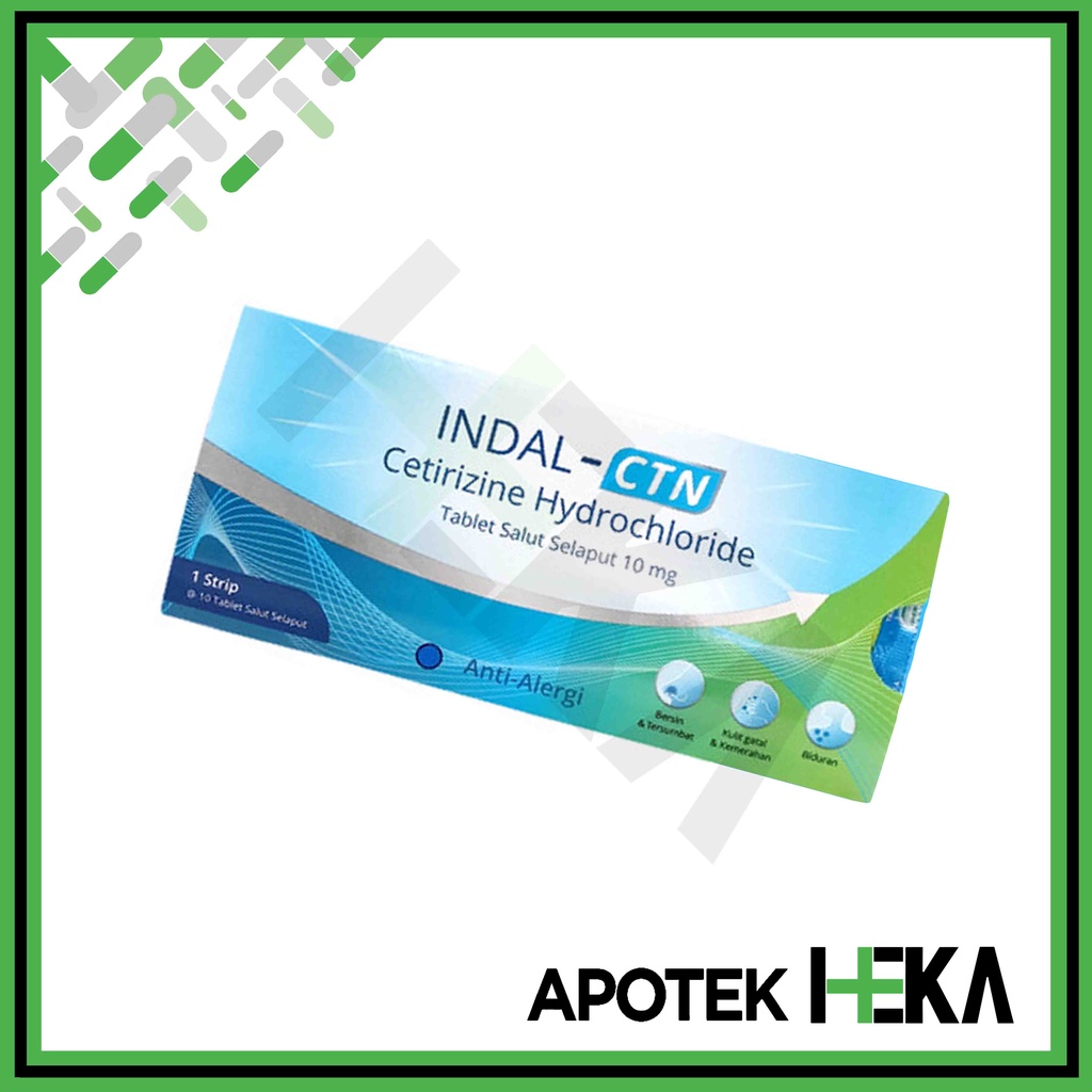 Indal CTN Cetirizine Strip isi 10 Tablet - Obat Alergi (SEMARANG)