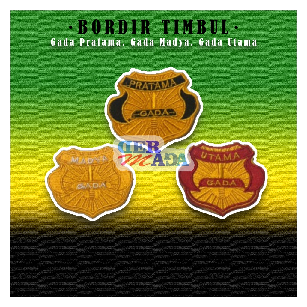 Bordir Timbul Gada Pratama Gada Madya Gada Utama Atribut Satpam Security Murah Bandung