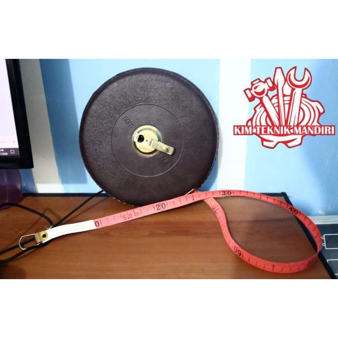 METERAN KAIN Kulit Rol Putar Panjang 50Meter ATS Measuring Tape barang promo