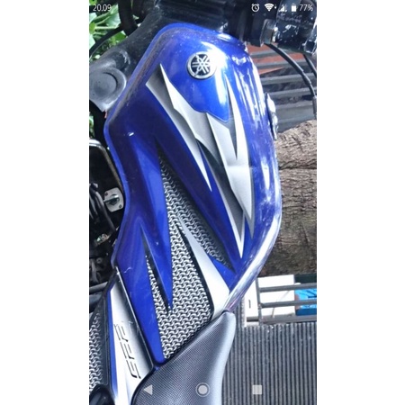 Tangki Scorpio Bulat Stebo Biru Warna Striping Ori