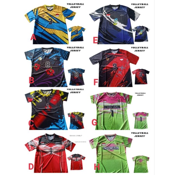 Jersey voli fullprint snr kaos tim voli kaos tim volly snr baju voli volly snr
