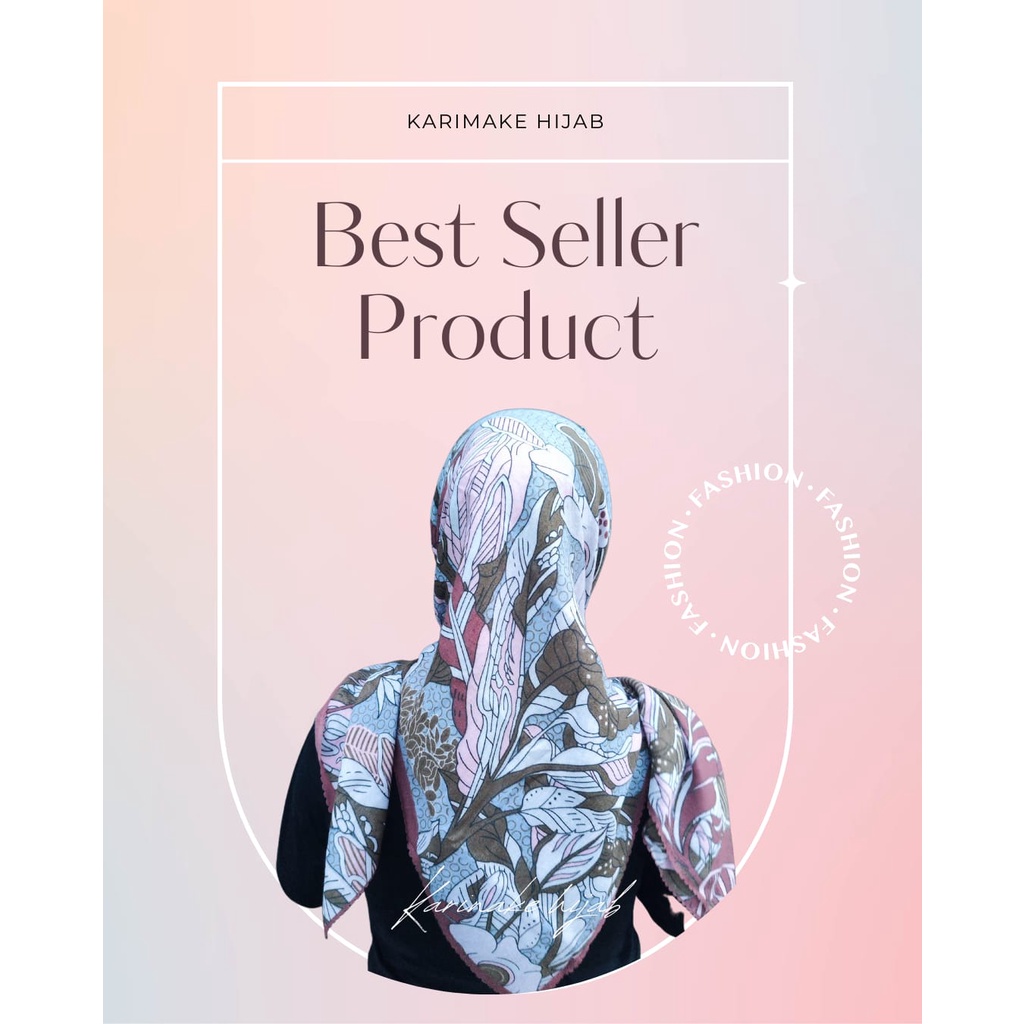 Karimake Hijab Voal Scarf Motif Teratai Warna Variasi 4