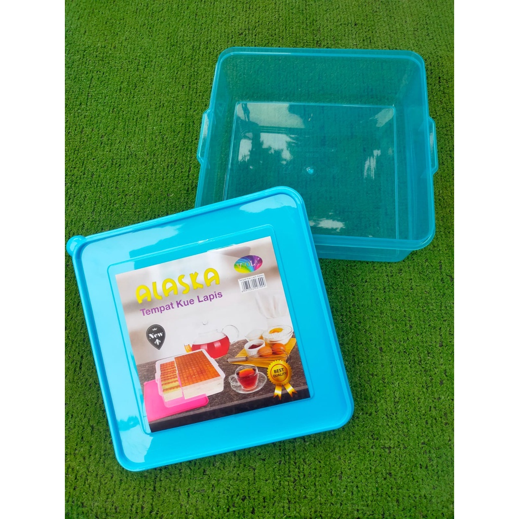 Tempat kue lapis alaska / kotak serbaguna viola warna warni