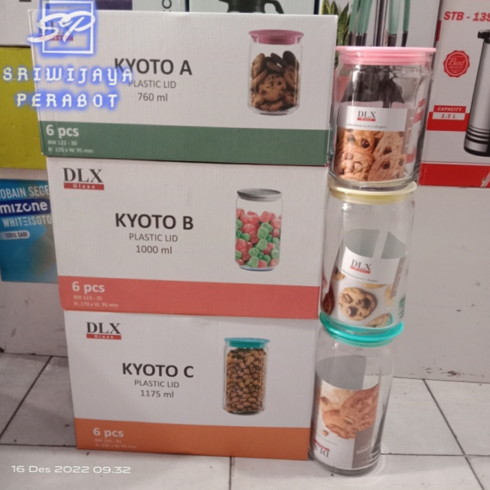 TOPLES KUE/TOPLES KACA/TOPLES DLX KYOTO-A-B-C 760ML-1000ML-1175ML ISI6