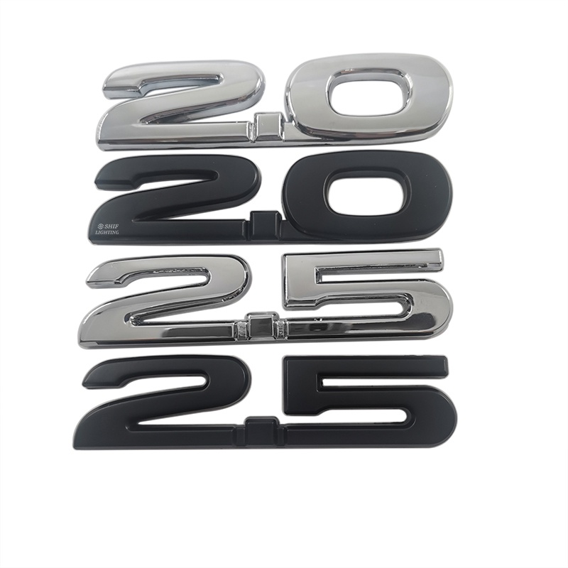 1x Logam 2.0 2.5 Output Nomor Huruf Mobil Auto Side Rear Emblem Badge Sticker Decal Pengganti Mazda 2.0 2.5 AWD