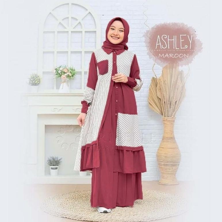 [G-B4B] ✔] COD Asley kids Baju muslim Anak Gamis Anak Perempuan Usia 7-13 Tahun Baju Muslim Anak Kek