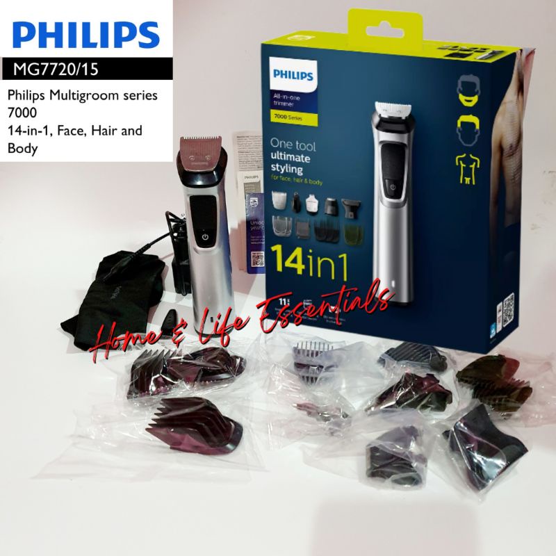 Multigroom Philips MG7720 series 7000 14-in1 Alat Cukur Philips Multigroom MG7720 All in One