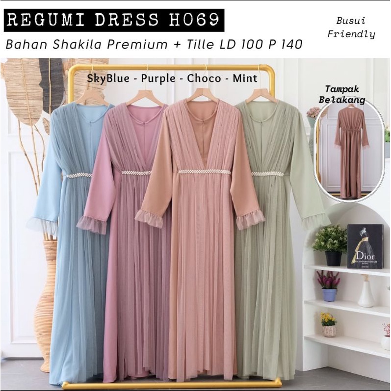 REGUMI DRESS LD 100&amp;110 / DRESS LEBARAN / DRESS PESTA / DRESS KONDANGAN / SERAGAMAN / BRIDESMAID