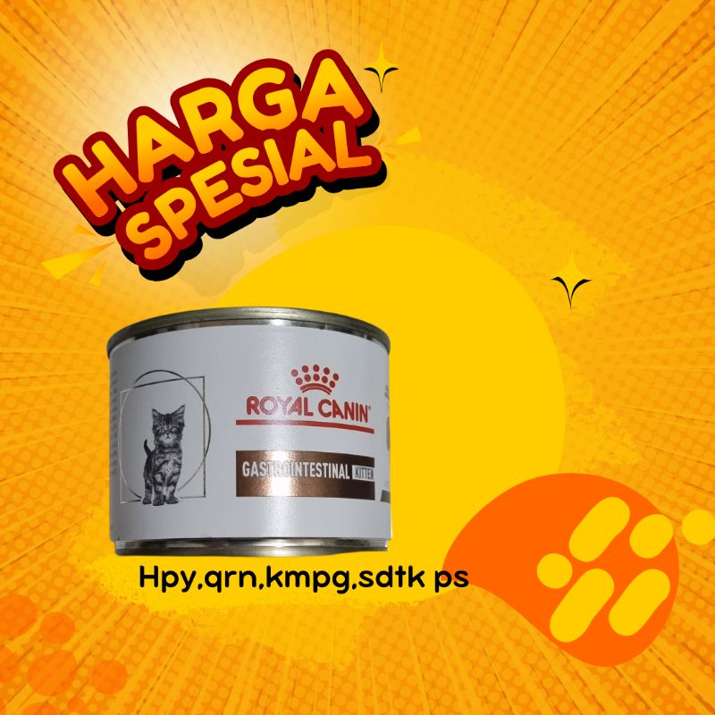 Royal canin gastro intestinal kitten 195gr wetfood masalah pencernaan kucing