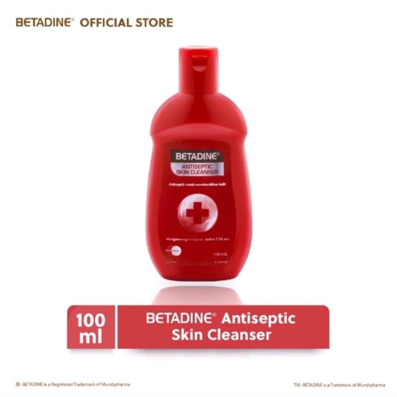 Betadine Antiseptic Skin Cleanser 100ml - Sabun Mandi Cair Antiseptik