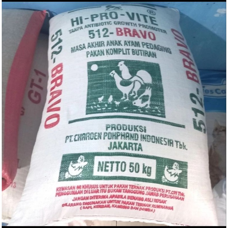 pakan ayam pedaging 512 kemasan 1kg
