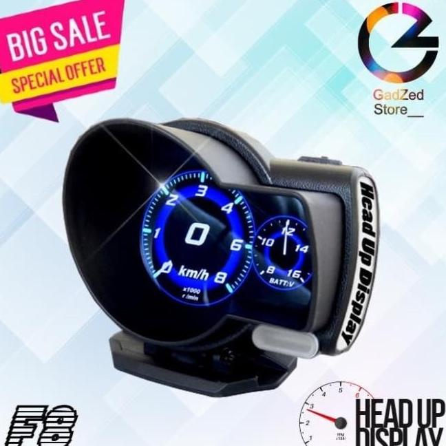 Head Up Display Hud Obd2 Speedometer Digital Obd Ii F8 Rpm Display