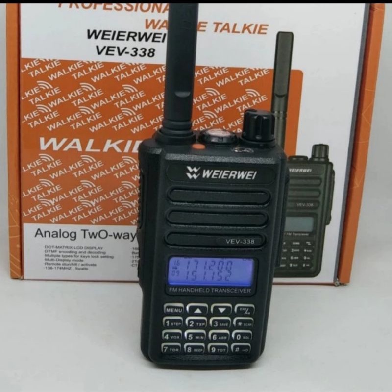 HT WEIRWEI VEV-338 Freq VHF (136-174mhz) garansi resmi