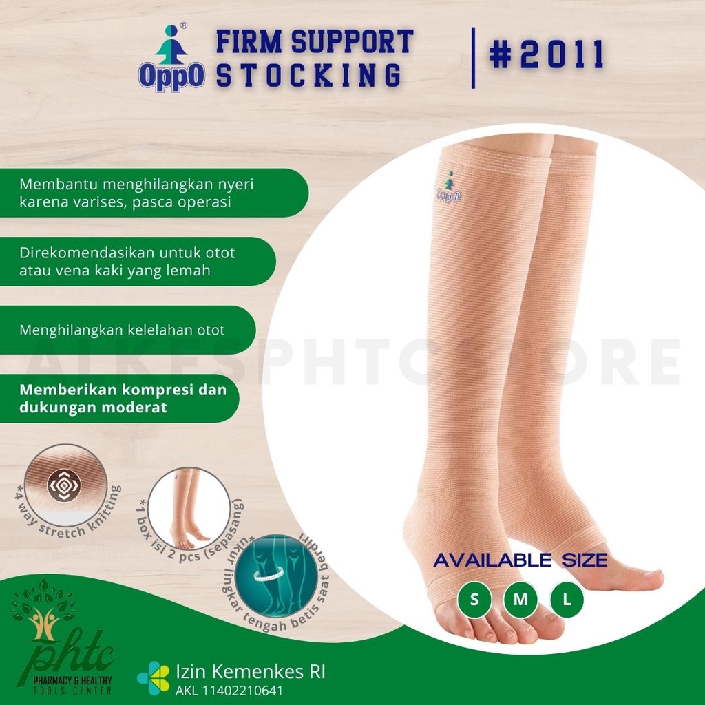 OPPO 2011 Firm Support Stocking Elastic SHIN SUPPORTS l PRODUK OPPO