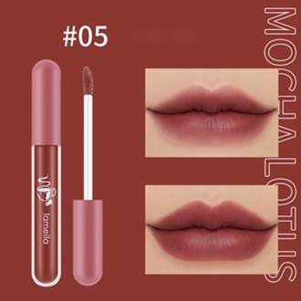 LAMEILA 1041 NUDE Lip Glaze Lipstik Cair Lip Gloss Pelembab Bibir