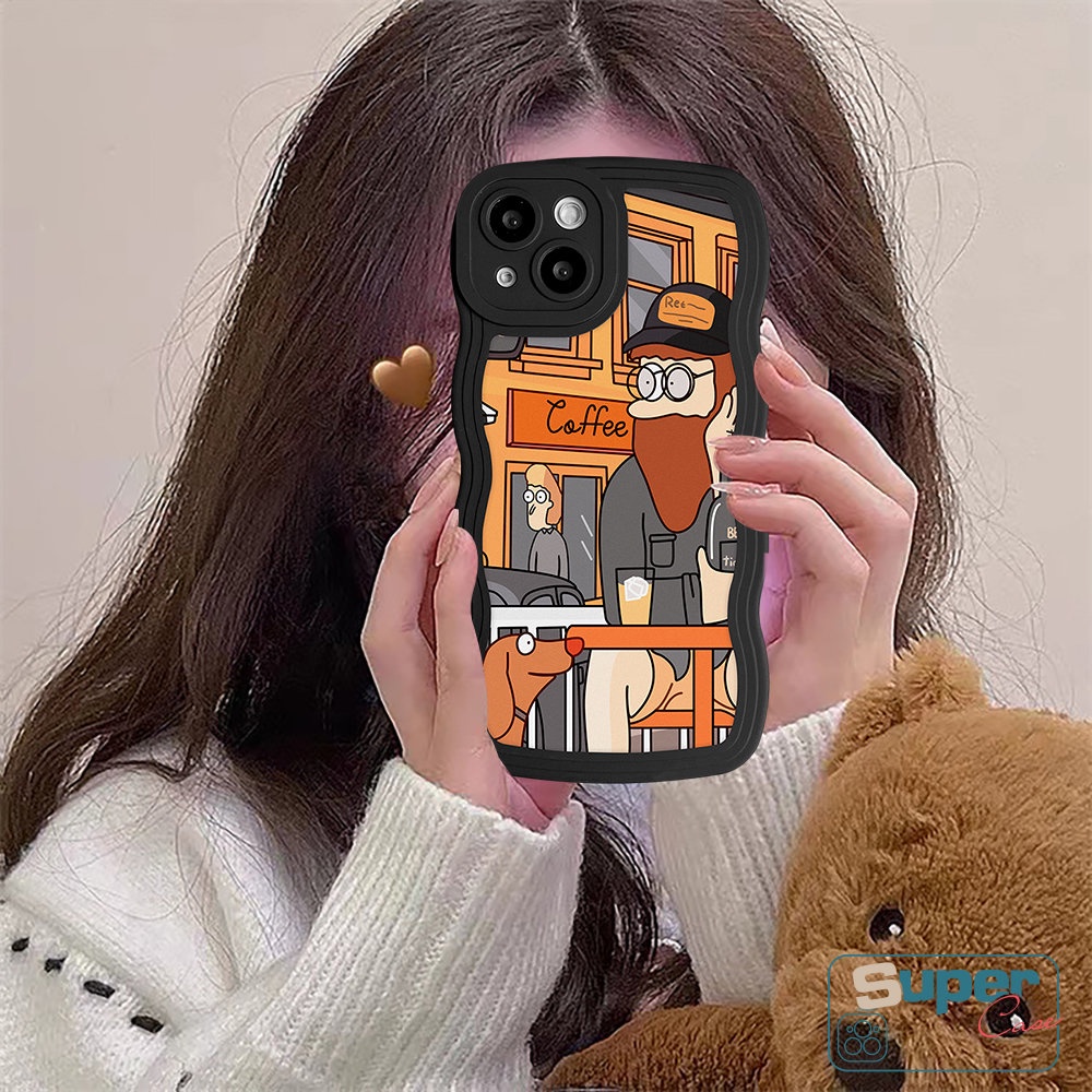 Vivo Y20 Y20 Y02s Y35 Y21 Y15s Y16 Y21s Y12 Y75 Y22 Y15 Y22s Y17 V20 V21 V25E V25 Y12s Y12i Y11 Y33s Y15A Y91 Y30 Y50 Y91C Wavy Edge Ins Fashion Retro Eropa Art Ilustrasi Soft Case