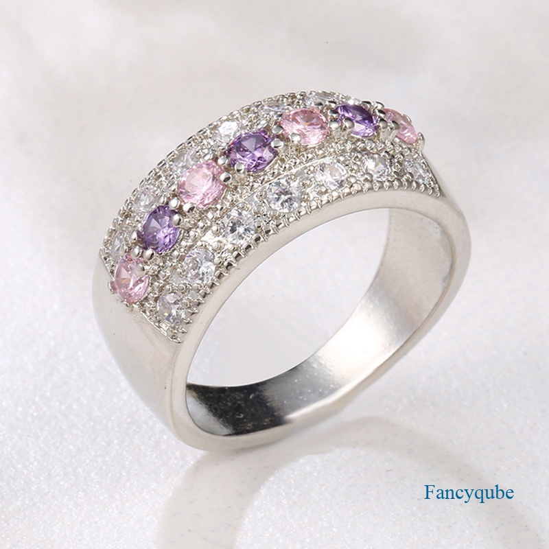 Fashion Pink Safir Permata Elvis Presley's Aloha Concert Ring Untuk Wanita