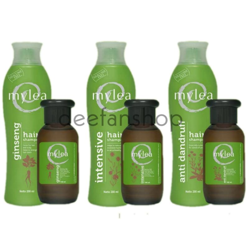 [PAKET] MYLEA SHAMPO + HAIR TONIC 200ML GREEN
