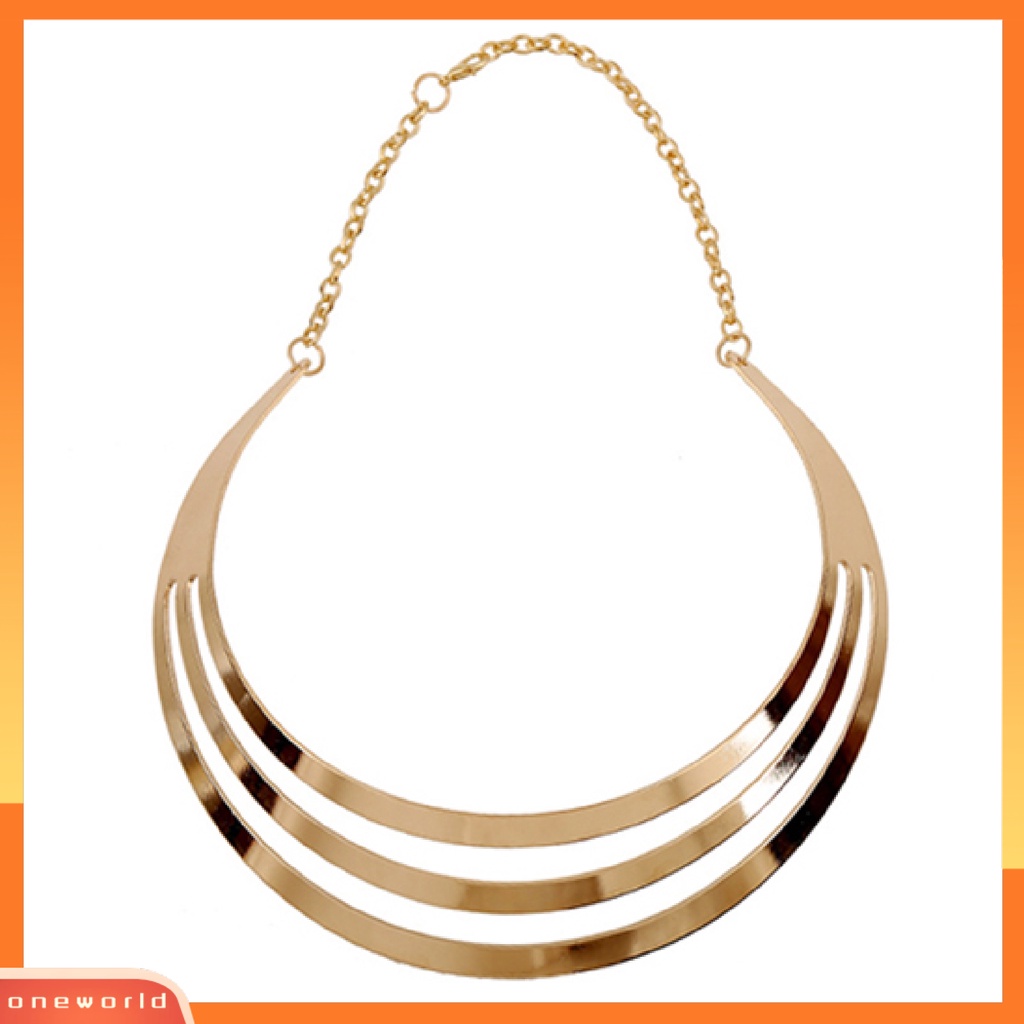 [WONE] Layered Necklace Desain Unik Anti Air Alloy Kalung Lapis Berlebihan Untuk Pernikahan