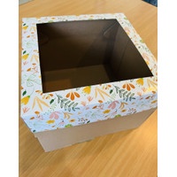 

3pcs dus warna motif design daun bunga kotak 25x25 roti kue tart roti bolu kukus chiffon chesee brownies cokelat hadiah ulang tahun