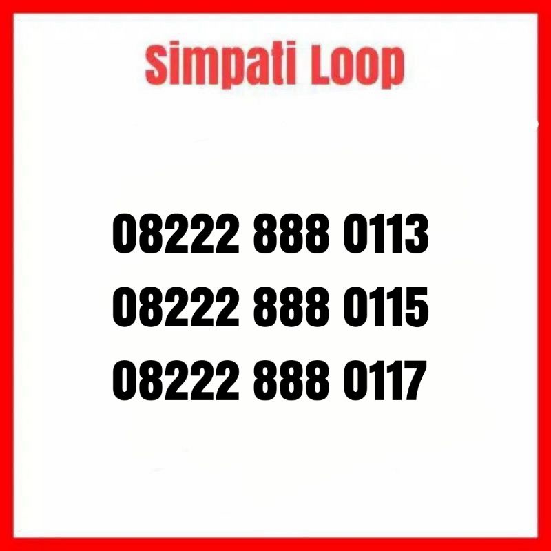 Nomor cantik simpati loop