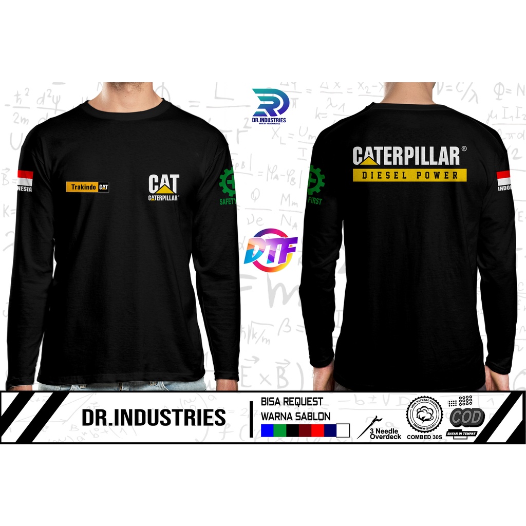 Kaos Lengan Panjang caterpillar diesel power alat berat DB - DR INDUSTRIES