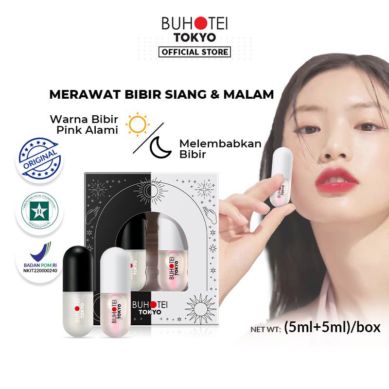[CLEARANCE SALE] Buhotei Day & Night Lip Serum Set (5ml + 5ml) | Serum Bibir