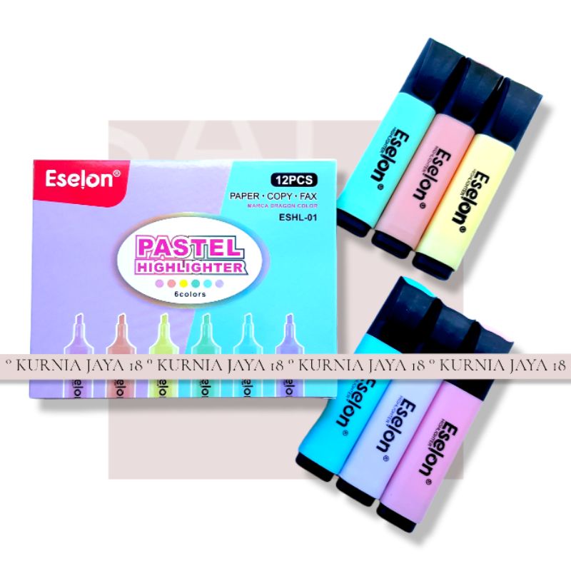 Stabilo Highlighter Set Eselon Warna Pastel ESHL-01