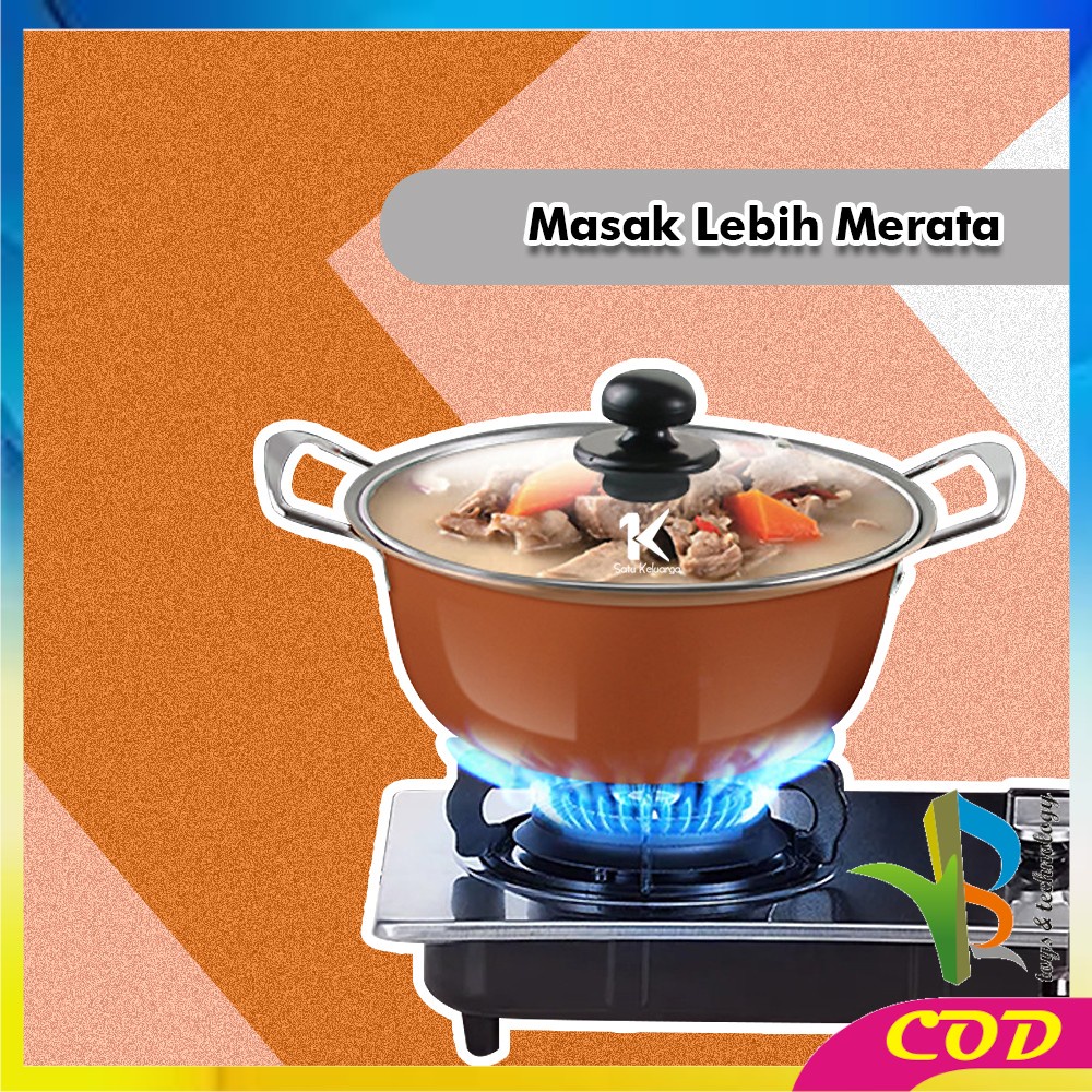 RB-C501 Panci Wajan Teflon Set isi 3 pcs Penggorengan Set Anti Lengket Pegangan Anti Panas Panci Set Cookware Masak