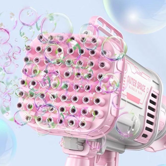 EXCLUSIVE[HH] GATLING BUBBLE GUN MACHINE JUMBO 60 HOLES / MAINAN TEMBAK SENJATA ANAK KIDS MESIN GELE
