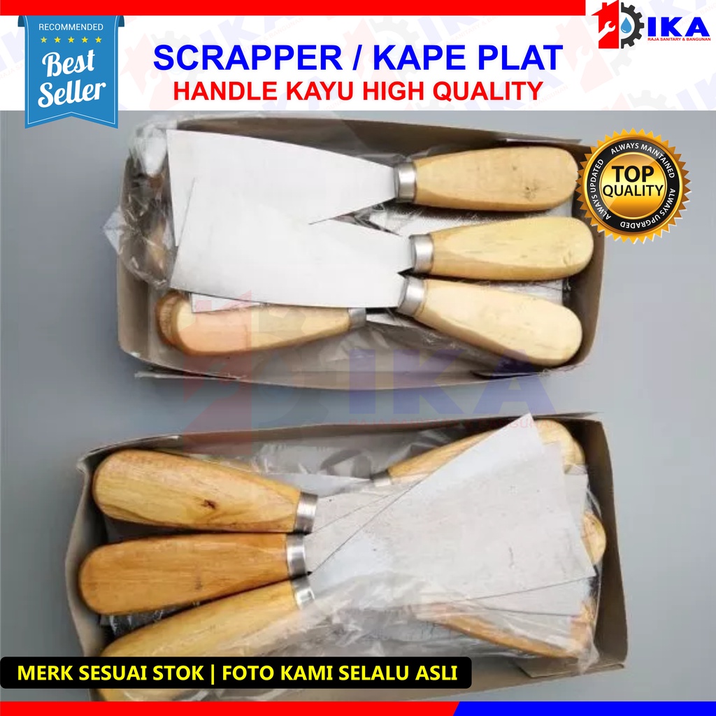 Kape Gagang KAYU / Scraper / Skrap / Scrap / Kape Plat Gagang KAYU / Kape Plat Gagang Kayu Ukuran /  Kape Gagang Kayu - High Quality