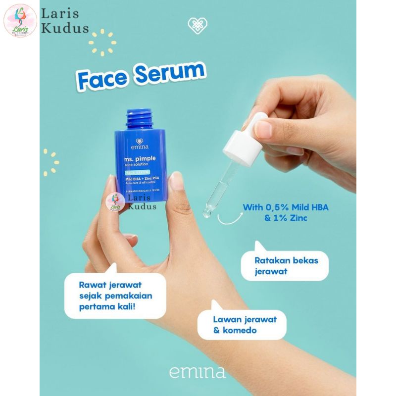 Emina Ms Pimple Acne Solution Face Serum 30ml | Emina Ms Pimple Serum | Emina Acne Serum | Emina Ser