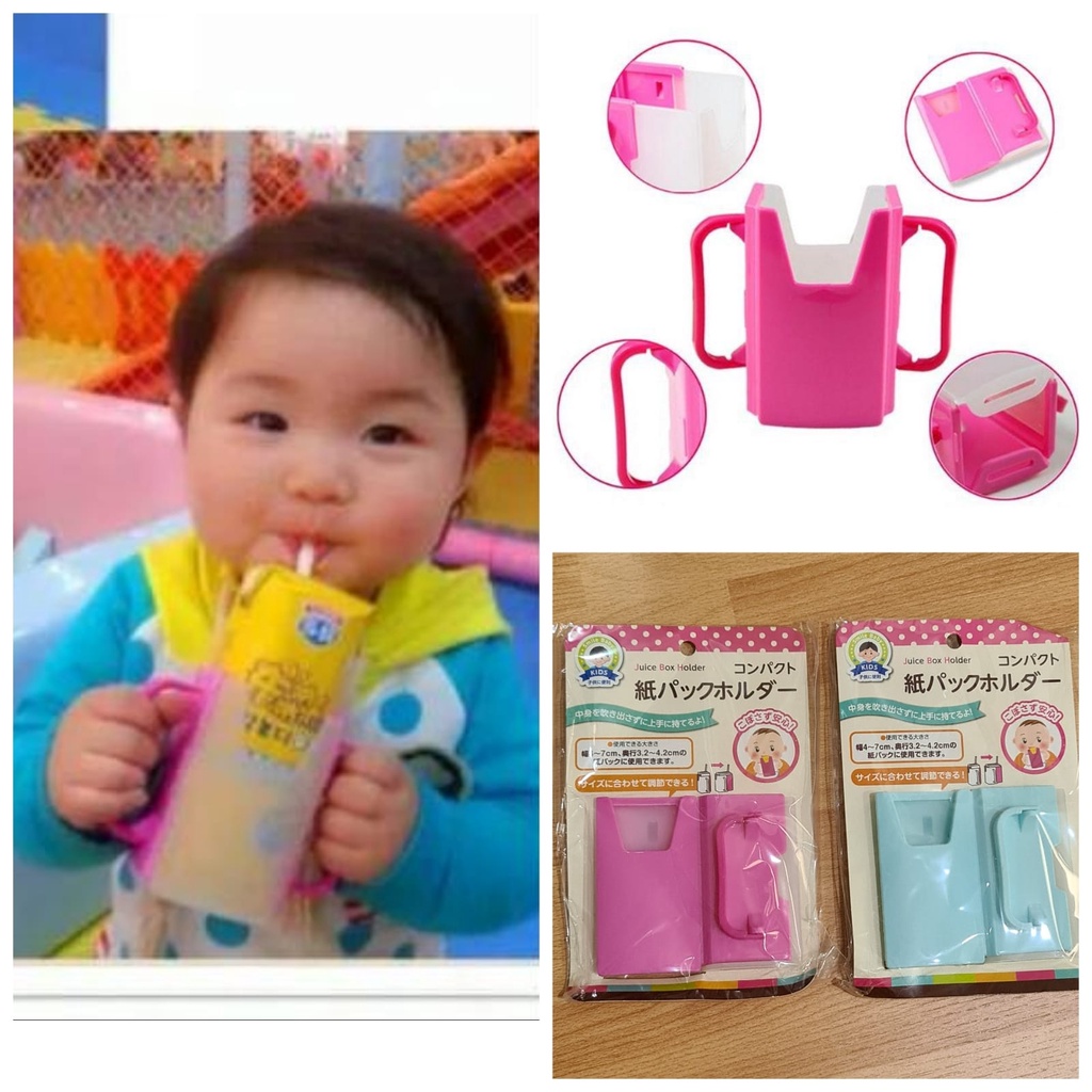 Milk juice box holder / tempat pegangan susu kotak wadah gelas minuman kotak